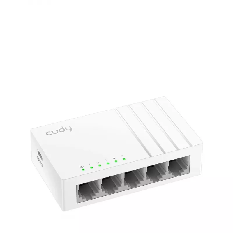 Tinklo komutatorius Cudy GS105U — Nevaldomas 5 prievadų Gigabit Ethernet (10/100/1000), baltas, 5 V