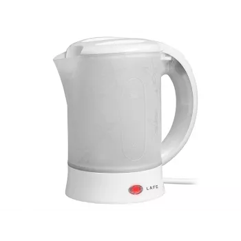 Elektrinis virdulys LAFE LAFCZA45865, nerūdijantis plienas, 0,6 L, 600 W, šviesiai pilkas, atverčiamas užrakinamas dangtis