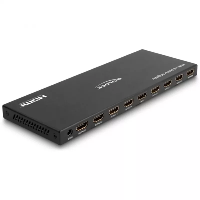 DELOCK HDMI skirstytuvas 1 HDMI įvestis į 8 HDMI išvestis 4K 60 Hz