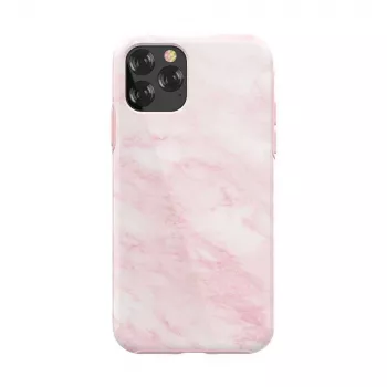 Telefono dėklas Devia Marble serija, skirtas iPhone 11 Pro Max, rožinis, apsauginis kietas korpusas