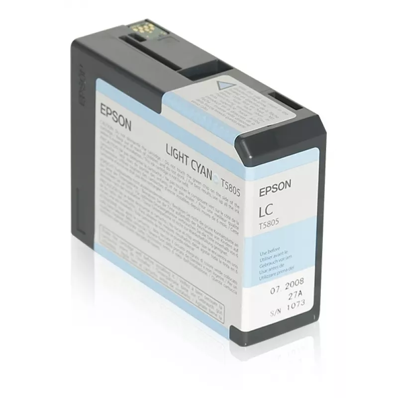 Epson Singlepack Light Žydra T580500, Light Žydra, pigmentinis rašalas, 80 ml, 1 vnt., viena pakuotė