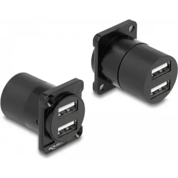 DeLOCK D tipo modulis USB 2.0 Type-A 2 x moteriška į 2 x moteriška