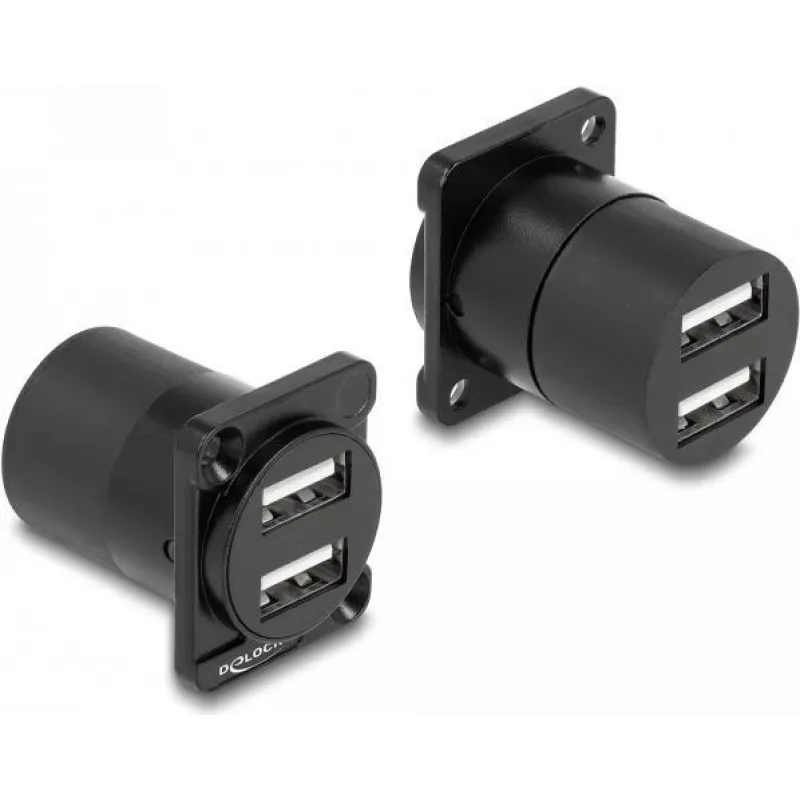 DeLOCK D tipo modulis USB 2.0 Type-A 2 x moteriška į 2 x moteriška