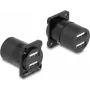 DeLOCK D tipo modulis USB 2.0 Type-A 2 x moteriška į 2 x moteriška