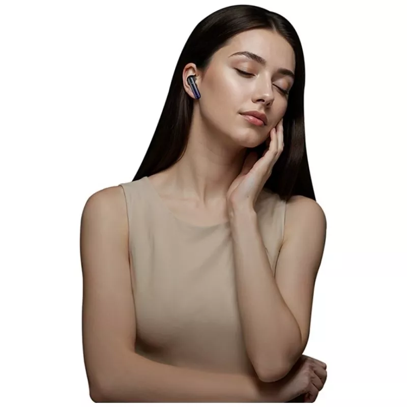 Bluetooth ausinės Usams TWS E02 ANC+ENC juodos