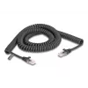 DeLOCK RJ45 spiralinis kabelis, kištukas–kištukas, Cat.5e, 3 m, juodas