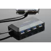 USB šakotuvas GEMBIRD ACT-HUB3C-4P — USB 3.2 Gen 1 Type-A priegloba prie 4 × USB 3.2 Gen 1 Type-C, 5000 Mbit/s, juodas
