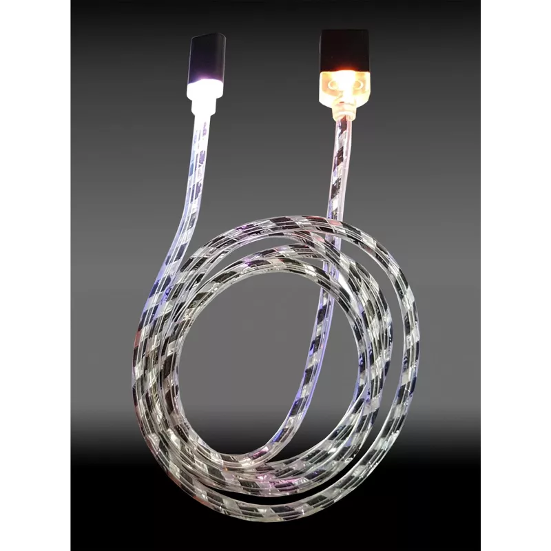 LC-POWER laidas USB-Micro-1M-8 1m juoda/sidabrinė, USB A į Micro-USB (LC-C-USB-MICRO-1M-8)