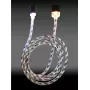 LC-POWER laidas USB-Micro-1M-8 1m juoda/sidabrinė, USB A į Micro-USB (LC-C-USB-MICRO-1M-8)