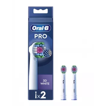 Dantų šepetėlių galvutės Oral-B 3D WHITE EB18-2 – keičiamos galvutės, pakuotėje 2 vnt.
