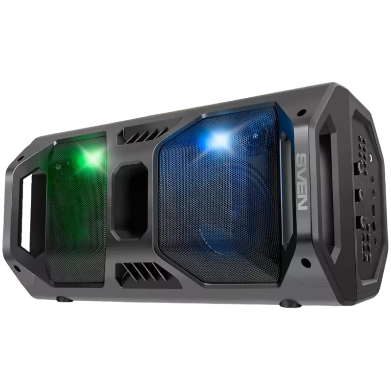 Garsiakalbis SVEN PS-600, juodas (50 W, TWS, Bluetooth, FM, USB, microSD, LED ekranas, 4000 mAh)