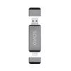 SD kortelių skaitytuvas 3v1, USB-C + USB-A 2.0 + Micro USB