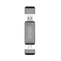 SD kortelių skaitytuvas 3v1, USB-C + USB-A 2.0 + Micro USB