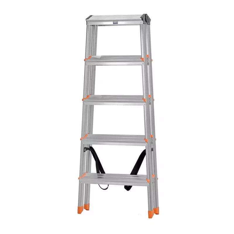 Sulankstomos kopėčios Krause 120410, aliuminio, 6 pakopos, plotis 480 mm, maks. aukštis 105 cm