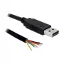 USB laidas DeLOCK USB2.0/TTL 6 1,8 m Juodas