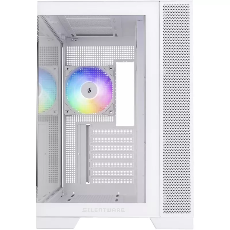 PC korpusas Silentware View A-RGB White VIEWWHITE — midi bokštas su A-RGB apšvietimu, balta apdaila