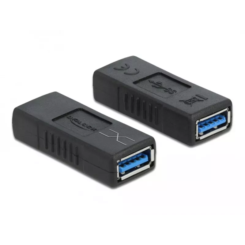 USB 3.0 adapteris Type-A moteriška į Type-A moterišką kryžminis DeLOCK 66641