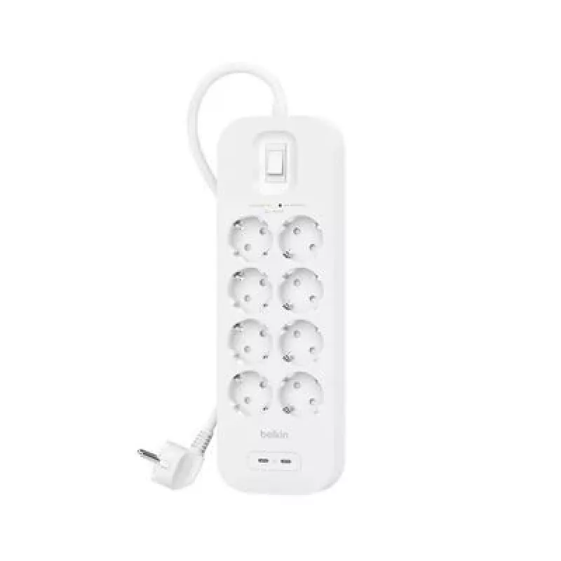 Maitinimo lizdas Belkin SRB004VF2M-V2 — 8 lizdai, 2 USB-C prievadai, apsauga nuo viršįtampių