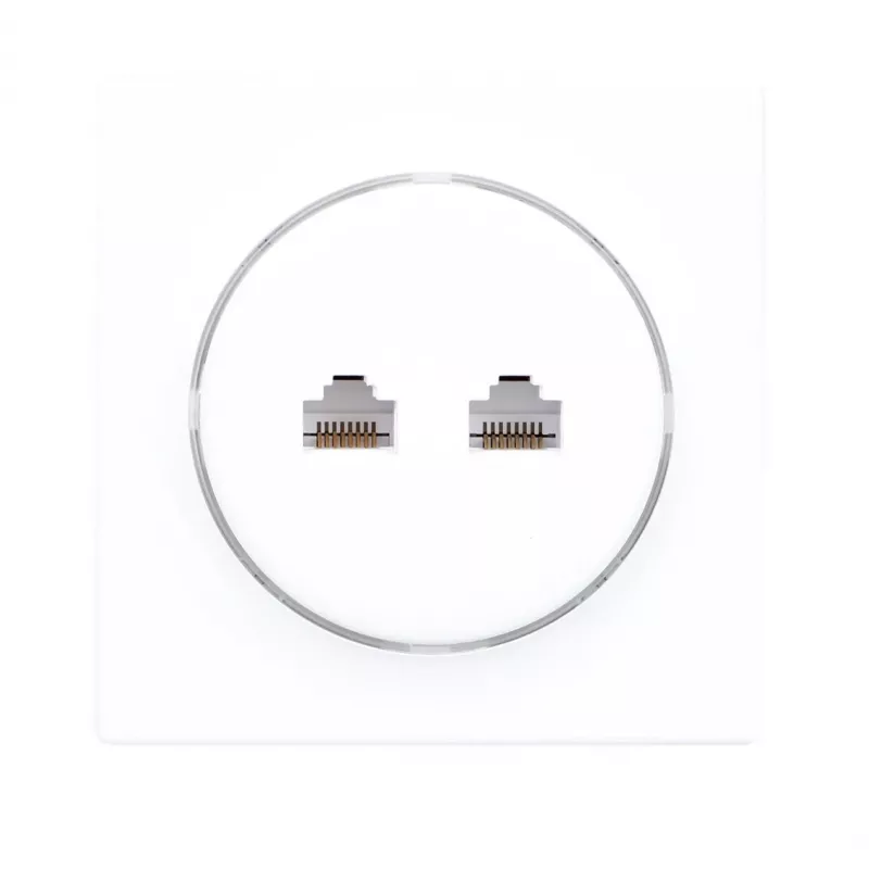 Fibaro Walli N lizdas 2 x RJ-45 Baltas
