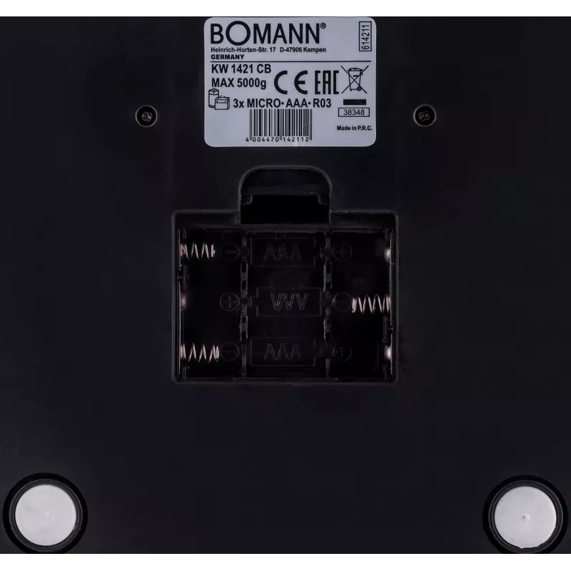 Bomann KW 1421 CB - LCD - Juoda - Nerūdijantis plienas - 160 X 230 X 18 Mm - 18 Mm - AAA - Nerūdijantis plienas (614211)