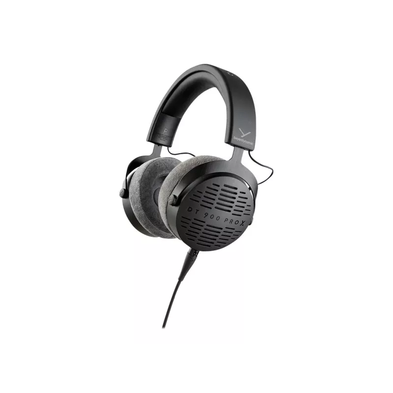 Studijinės ausinės Beyerdynamic DT 900 Pro X — aplink ausis dedamos, laidinės, 48 Ω, 5–40 kHz, 3 m nuimamas laidas, juodos
