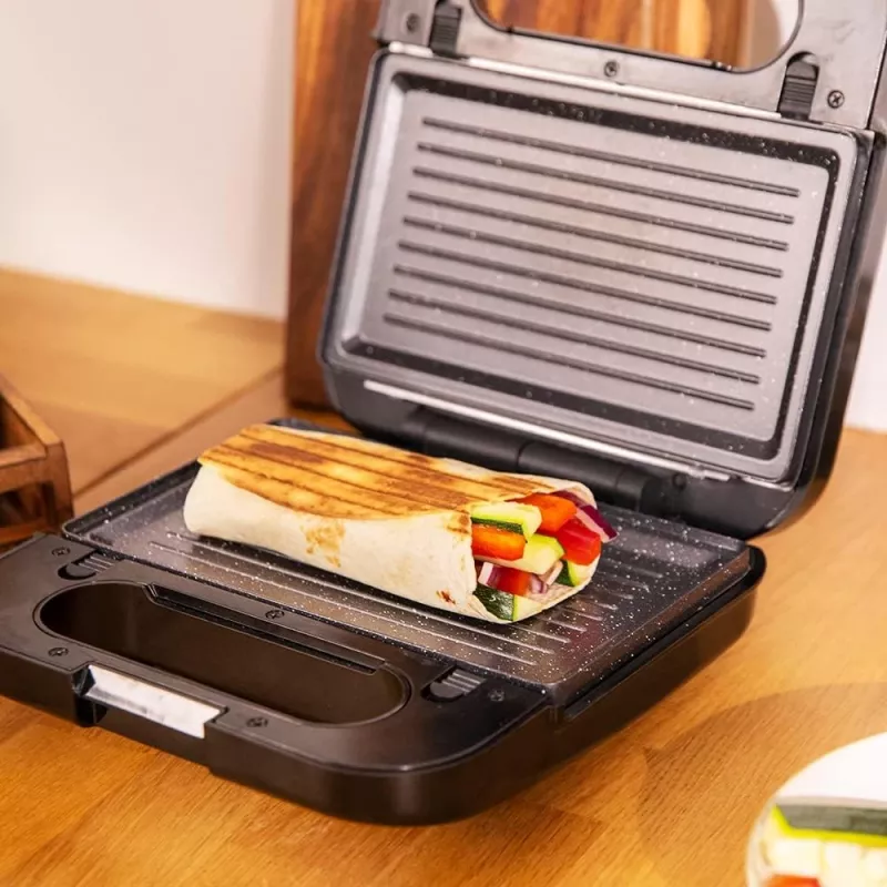 Cecotec sumuštinių keptuvė | Rock’nToast 4in1 | 1000 W | Plokščių skaičius 4 | Juoda