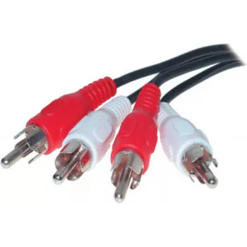 S/CONN 2 x 2 RCA 10 m garso kabelis Juoda Raudona Balta Kištukas Kištukas