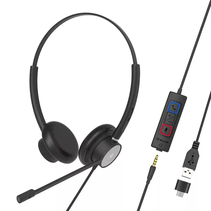 Tellur Voice 420 laidinės ausinės, binauralinės, juodos TLL411006
