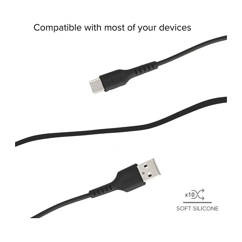 SBS TECABLEMICRO2K 2m USB A Mikro USB B Vyriškas Vyriškas Juodas USB Kabelis (TEKabelMICRO2K)