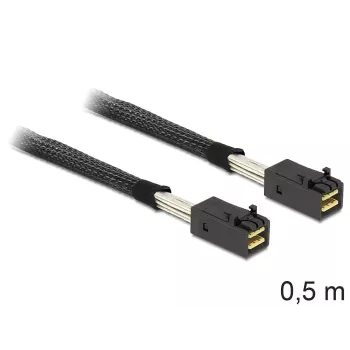 Delock - vidinis SAS laidas - SAS 6Gbit/s - 4x Mini SAS HD (SFF-8643) į 4x Mini SAS HD (SFF-8643) - 50 cm - skirtas P/N: 62703, 62704