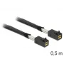 Delock - vidinis SAS laidas - SAS 6Gbit/s - 4x Mini SAS HD (SFF-8643) į 4x Mini SAS HD (SFF-8643) - 50 cm - skirtas P/N: 62703, 62704