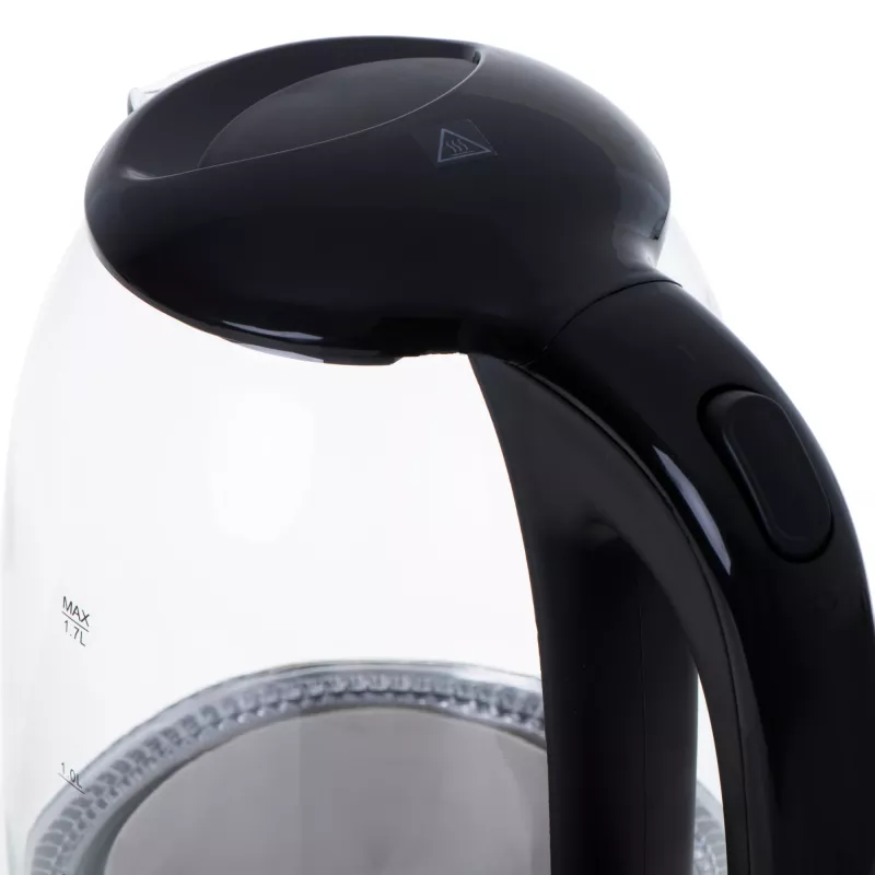 Mesko | Virdulys | MS 1302b | Elektrinis | 2200 W | 1,7 L | Stiklas | 360° besisukantis pagrindas | Juodas