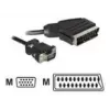 Vaizdo kabelio adapteris DeLOCK 65028 SCART (21 kontaktų) į VGA (D-Sub) 2 m