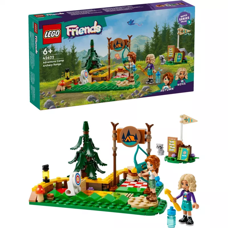 Konstruktorius LEGO Friends Lankininkystės nuotykių stovykla 42622 — 157 dalys, 2 minifigūrėlės, amžius 6+