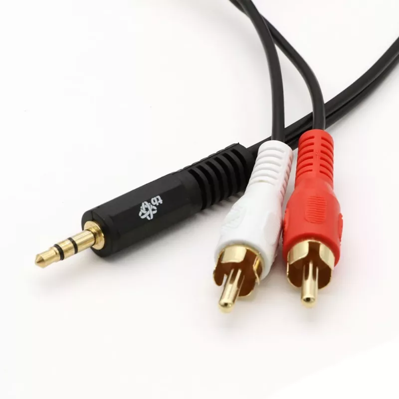 TB kabelis 3,5mm MiniJack -2x RCA M/M 1,5m (AKTBXAJ2RCA150B)
