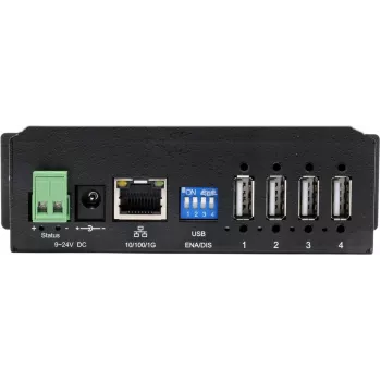 Exsys Ethernet GLAN 1x to 4x USB2.0 4 prievadų įrenginių serveris su maitinimo bloku 15KV - Kabelių / adapterių rinkinys - Skaitmeninis / Duomenų