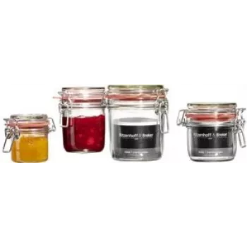 Stiklinis sandėliavimo indelis ritzenhoff & breker MIA 370 ml su metaliniu spaustuku