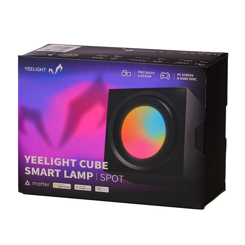 „Yeelight Smart Cube Light Spot“ pagrindas žaidimų apšvietimui (YLFWD-0008) juodas