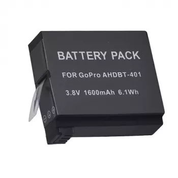 Įkraunama kameros baterija extra digital AHDBT-401 3.8V 1220mAh, skirta GoPro