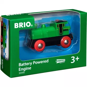 BRIO World maitinamas baterijomis variklis