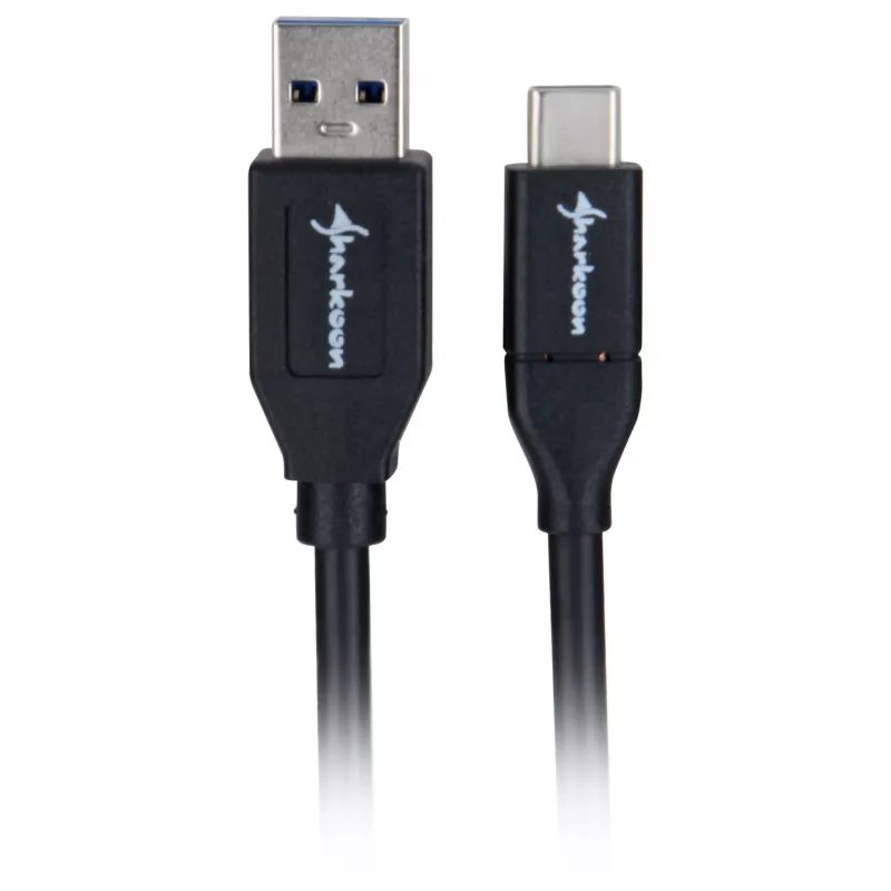 Sharkoon USB 3.2 Gen 2 kabelis USB-A kištukas > USB-C juodas 1 metras - Kabelis - Skaitmeninis/Duomenų