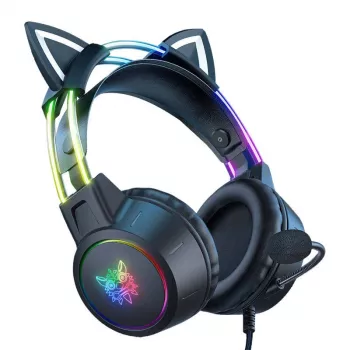 Ausinės Onikuma X15 PRO Žaidimų ausinės Katė Juoda