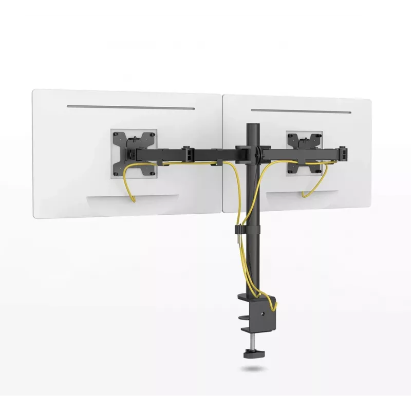 Dvigubas monitoriaus stalo laikiklis MONTIS Dual Monitor Mount Everest MT015, 13–27 colių, 2 rankos, maks. 16 kg, VESA 75x75–100x100, juodas
