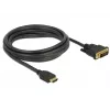 Vaizdo kabelio adapteris DeLOCK 85655 3m HDMI Type A DVI Juoda