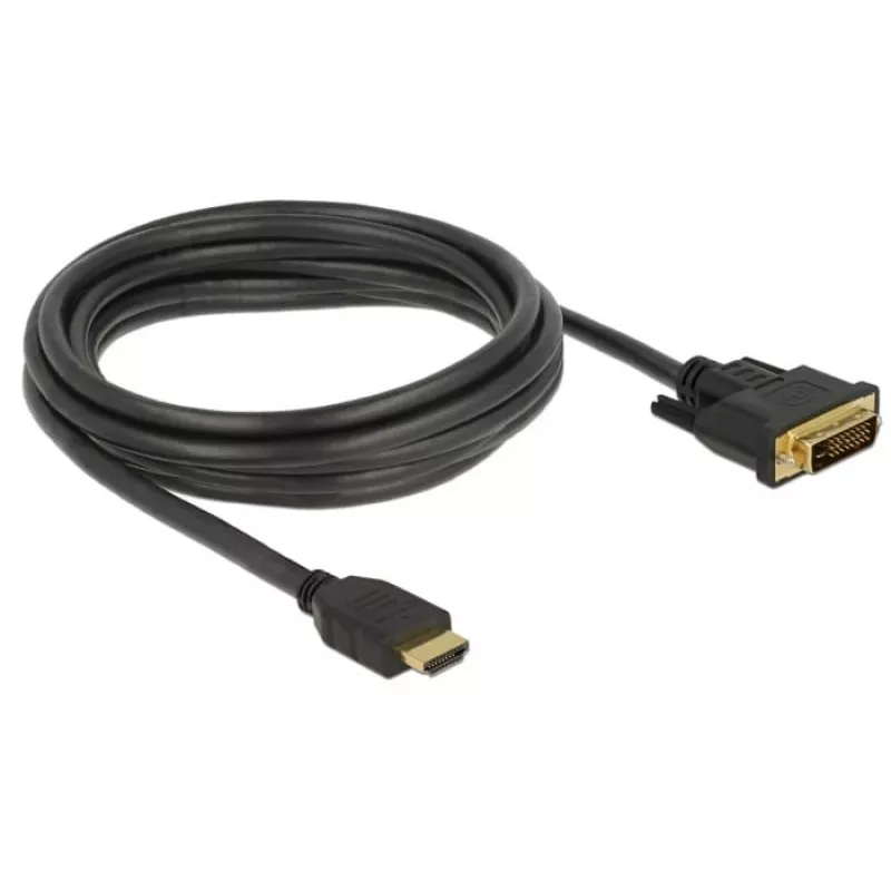 Vaizdo kabelio adapteris DeLOCK 85655 3m HDMI Type A DVI Juoda