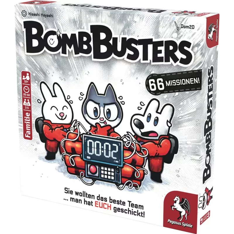 Stalo žaidimas Pegasus Spiele Pegasus Bomb Busters (Spiel des Jahres 2025) – šeimos strateginis žaidimas