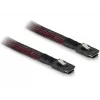 SAS kabelis DeLOCK 83073 0,1 m juodas ir raudonas