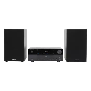 Namų garso mikro sistema Aiwa MSBTU-550 — 50 W RMS, Bluetooth 10 m, FM, LED ekranas, RCA, juoda