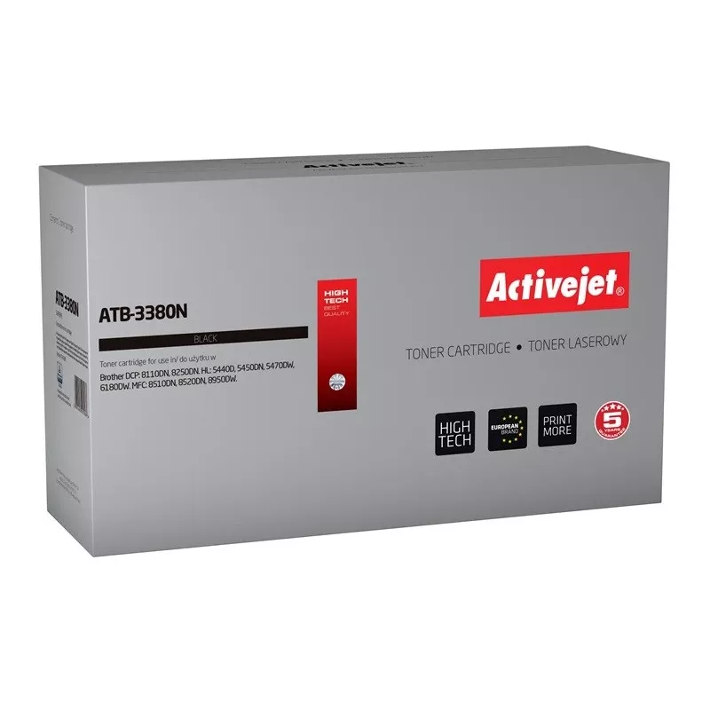 Activejet ATB-3380N dažiklis (pakaitalas Brother TN-3380; Supreme; 8000 puslapių; juodas)