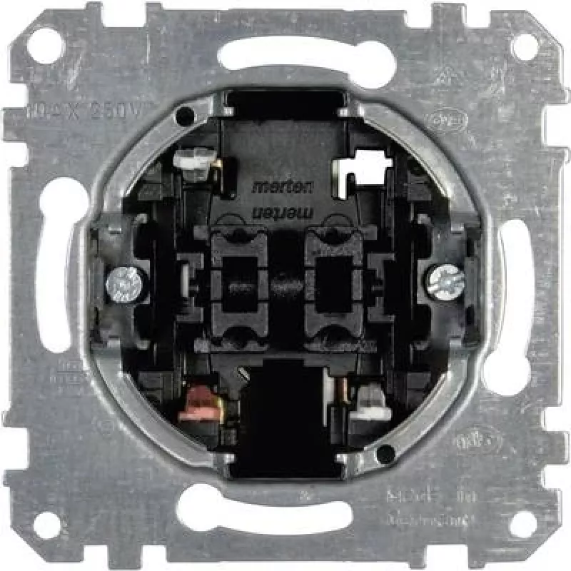 Sukamasis jungiklis Merten MEG3115-0000 1P metalinis, 250 V AC, 10 A